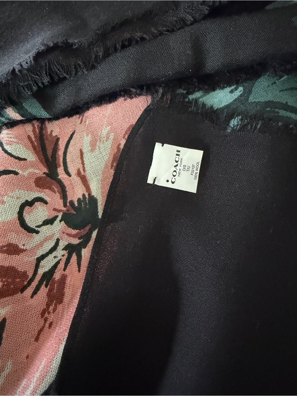 Coach Oversized Wool Shawl Scarf. - Picture 11 of 16
